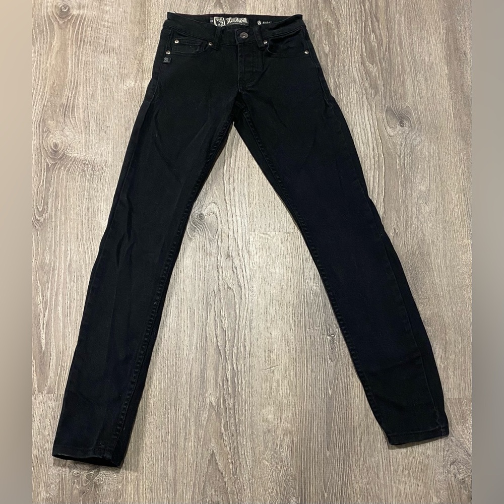 Boys Social Collision “Rude” Skinny Black Jeans | Size 12 | 24x28